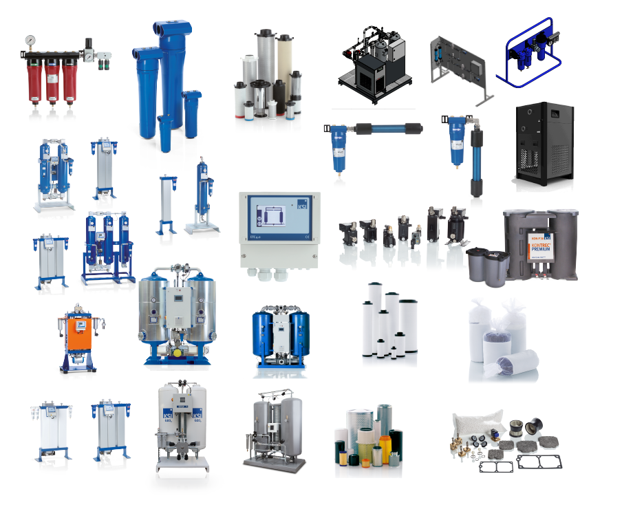 Filtration technology of the KSI ECOCLEAN® series reliably protects against contamination, e.g. pneumatic production equipment, machines, tools, measuring instruments and/or products.